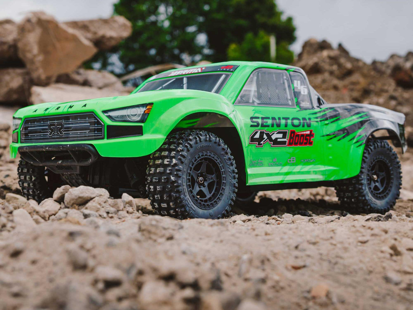 ARRMA Senton Boost 4X2 550 Mega 1/10 2WD SC Green w/Batt Chg