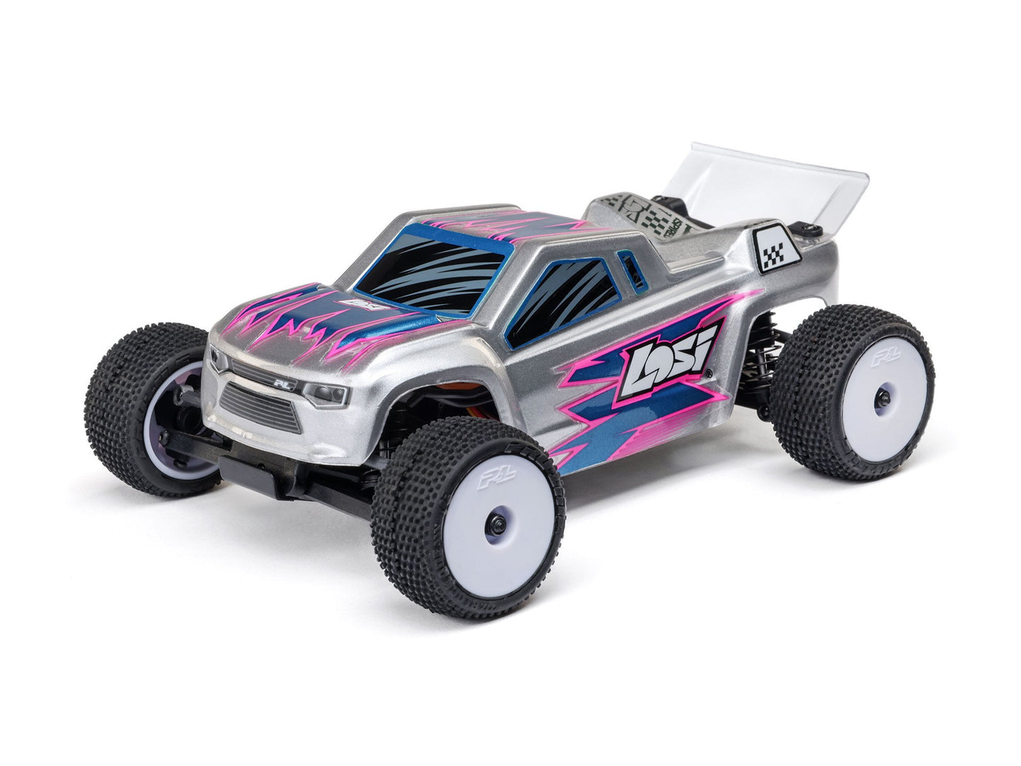 LOSSI 1/28 Micro-T 2WD Stadium Truck RTR SILVER C-LOS-1392T2