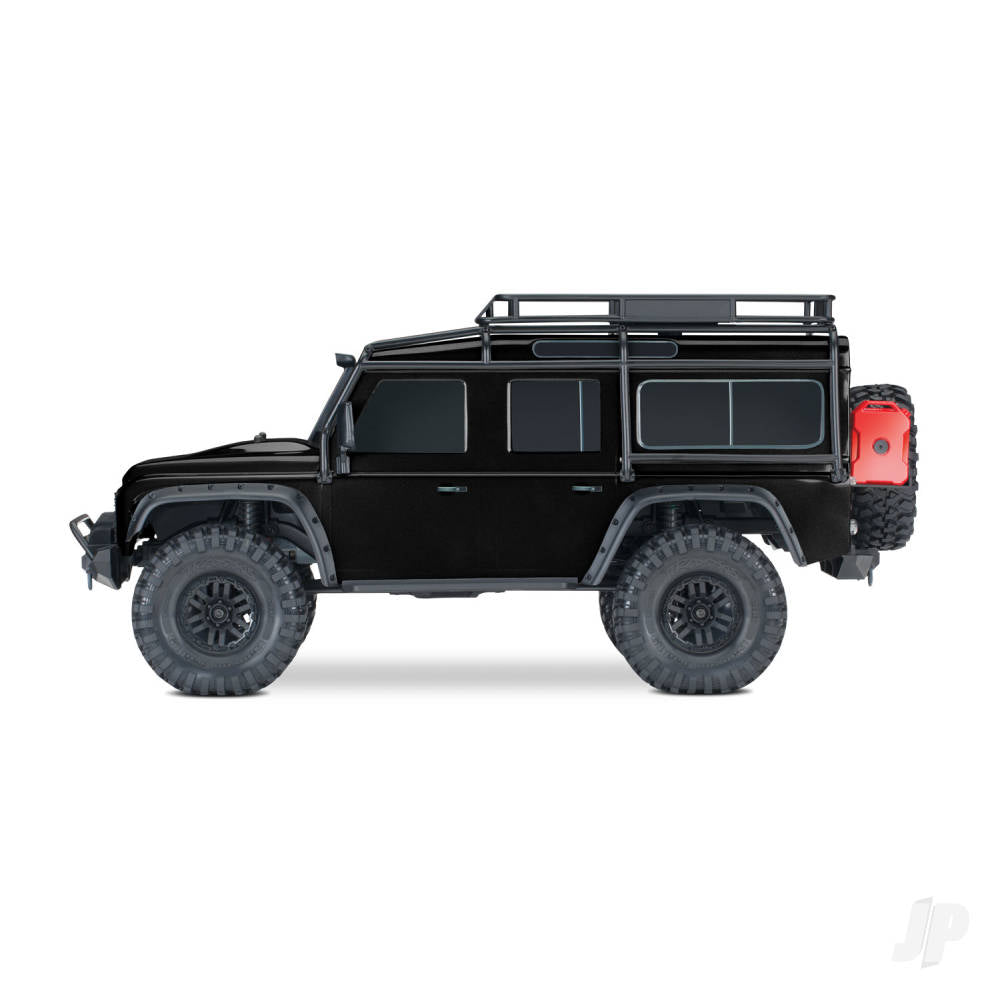 TRAXXAS TRX-4 Land Rover Defender 1:10 4X4 Electric Trail Crawler with Winch, Black (+ TQi 4-ch, XL-5 HV, Titan 550)