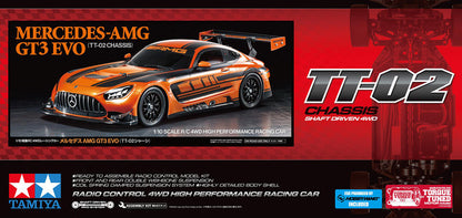 TAMIYA Mercedes-AMG GT3 EVO (TT-02)          Item No. 58750