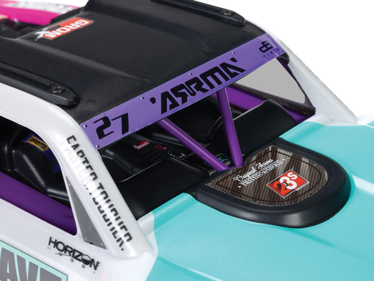 ARRMA MOJAVE GROM 223S 1/16 BLX 4X4 DT with Batt/Charger Teal.     C-ARA2304ST1