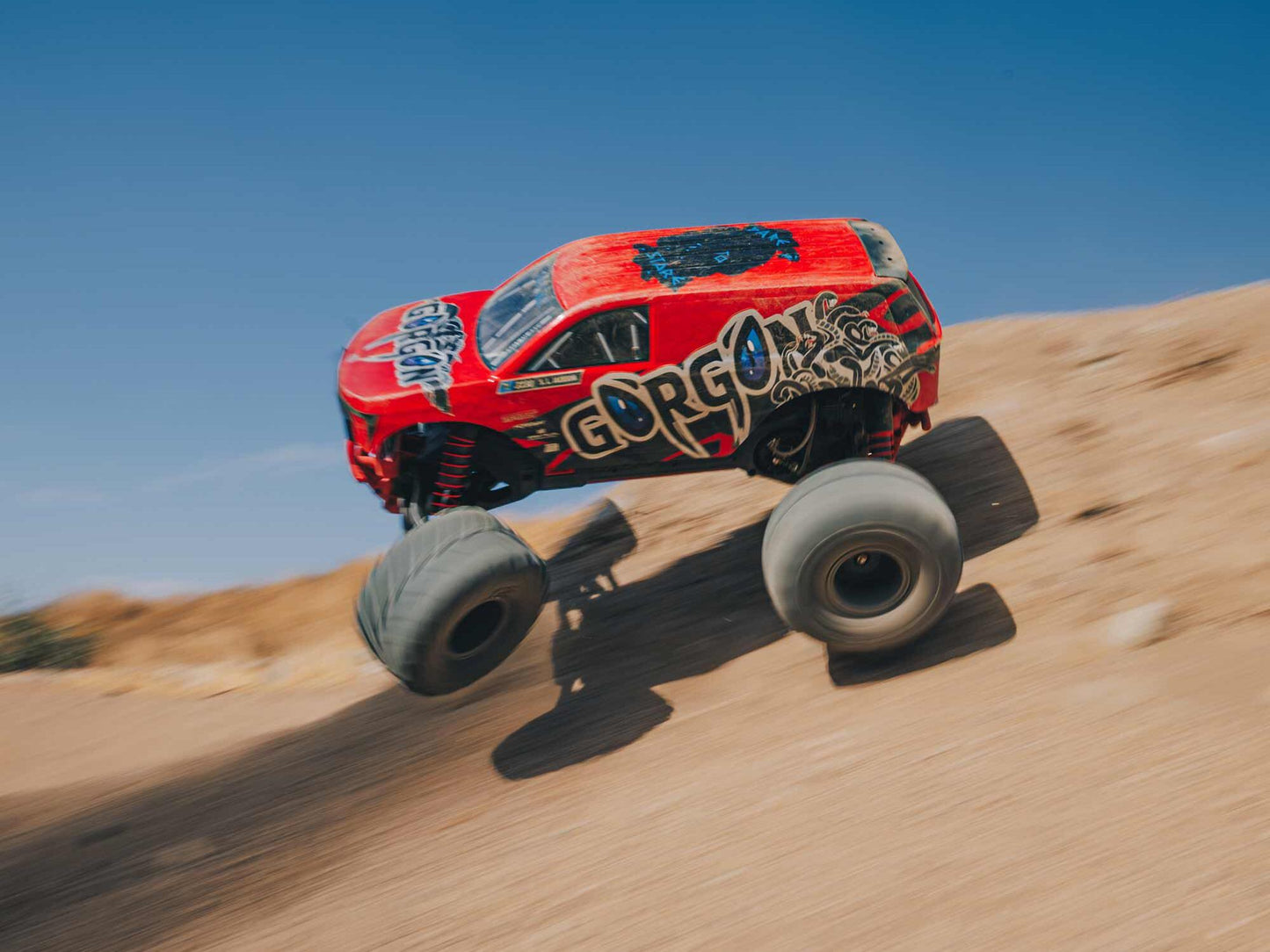 ARRMA Gorgon 2wd MT 1/10 RTR Smart w/8.4v Batt/USB Charger Red