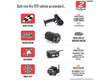 ARRMA Gorgon 2wd MT 1/10 RTR Smart w/8.4v Batt/USB Charger Red