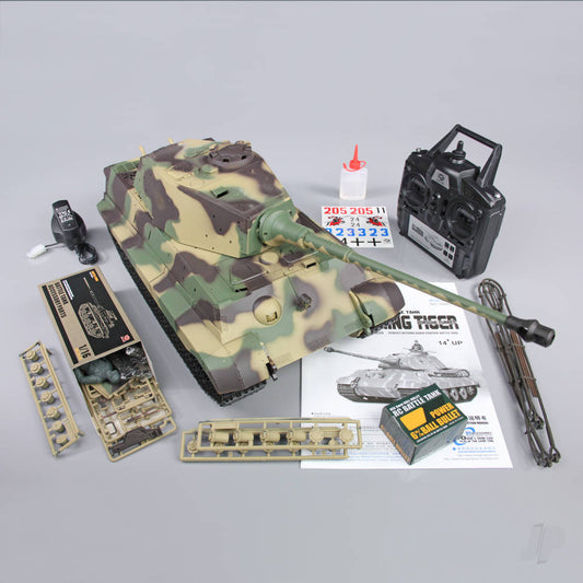 1:16 German King Tiger Henschel with Infrared Battle System (2.4GHz + Shooter + Smoke + Sound) by Henglong in RC Models/Tanks HLG3888A-1B