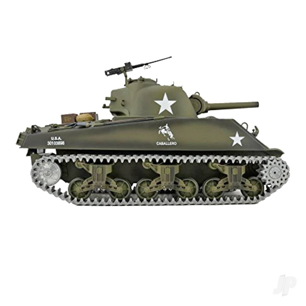 1:16 U.S. Medium Tank M4A3 Sherman with Infrared Battle System (2.4GHz + Shooter + Smoke + Sound + Metal Gearbox + Metal Tracks) by Henglong in RC Models/Tanks HLG3898-1P