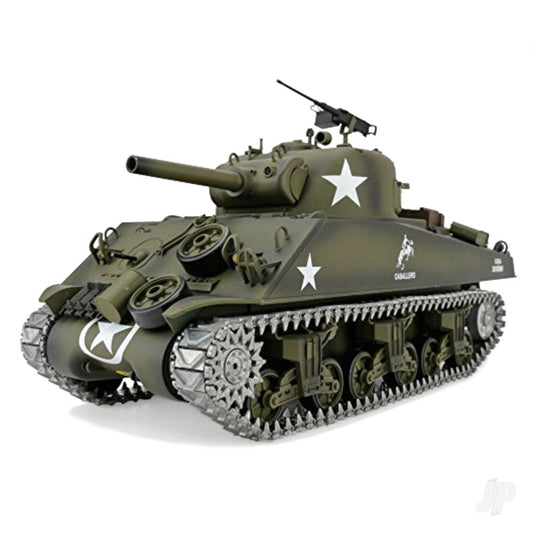 1:16 U.S. Medium Tank M4A3 Sherman with Infrared Battle System (2.4GHz + Shooter + Smoke + Sound + Metal Gearbox + Metal Tracks) by Henglong in RC Models/Tanks HLG3898-1P