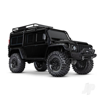 TRAXXAS TRX-4 Land Rover Defender 1:10 4X4 Electric Trail Crawler with Winch, Black (+ TQi 4-ch, XL-5 HV, Titan 550)